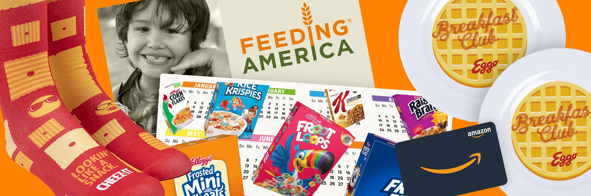 COLLAGE OF KFR REWARDS WITH FEEDING AMERICA
