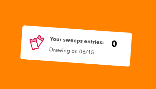 A visual of a sample sweepstakes entries tally